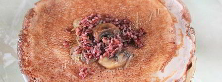 блины с шампиньонами и рисом. Шаг 5