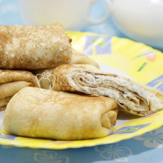 Рецепт блинов с творогом и кокосом