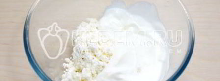 блины с творогом и кокосом. Шаг 4