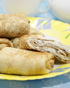 Блины с творогом