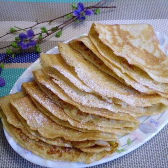 Рецепт диетических блинчиков без муки