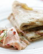 Гречневые блины с семгой