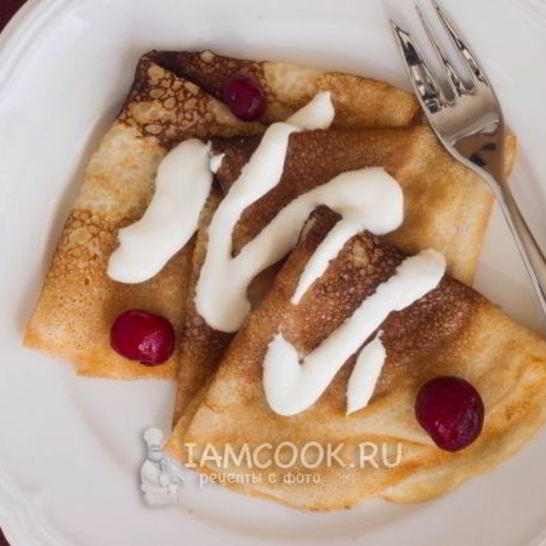 Рецепт масляных блинчиков без яиц