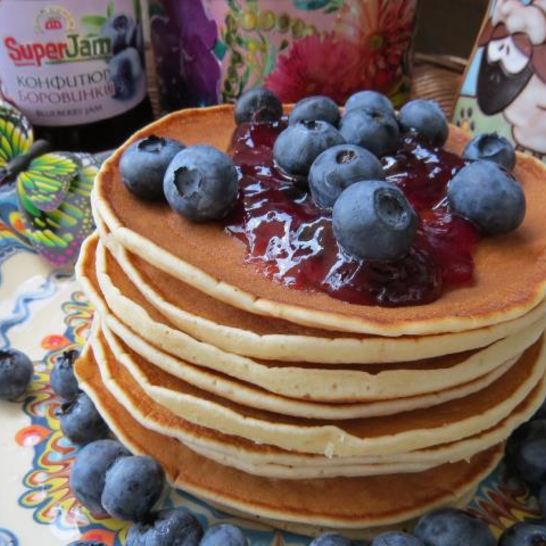 Рецепт панкейков с голубикой