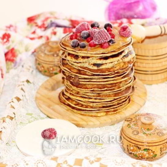 Рецепт панкейков с хурмой и маком