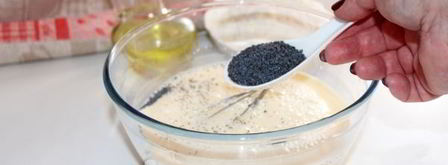 панкейки с хурмой и маком. Шаг 5