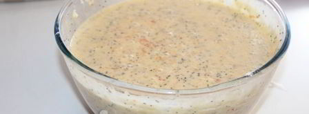 панкейки с хурмой и маком. Шаг 8