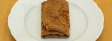 шоколадные блинчики с бананами и орехами. Шаг 16