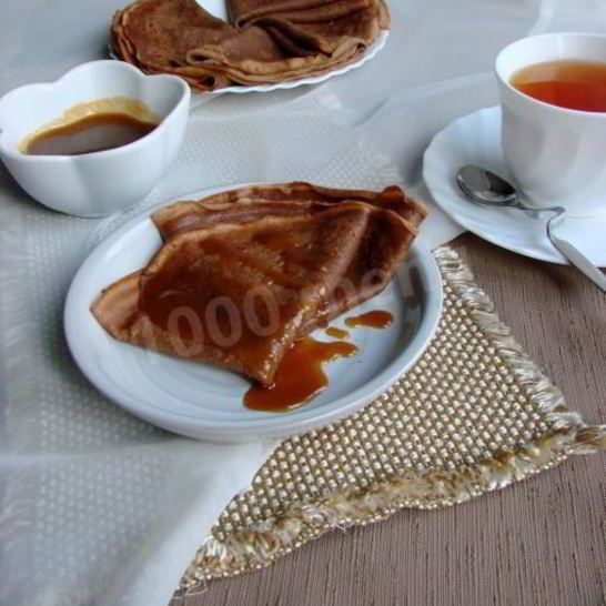 Рецепт шоколадных блинов с какао