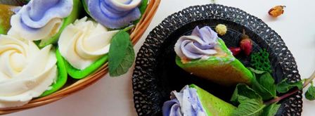 шпинатные блинчики весенний букет. Шаг 18