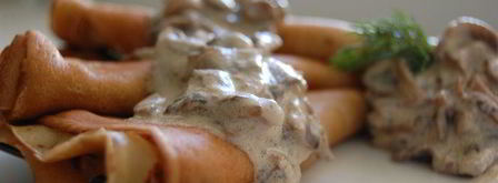 сливочно-грибные блинчики под сливочно-грибным соусом. Шаг 6