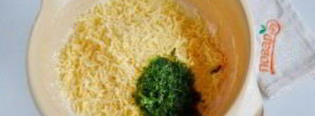 сырные блины с укропом. Шаг 4