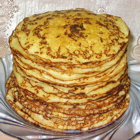 Рецепт тонких блинов