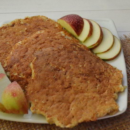 Рецепт яблочных панкейков без муки