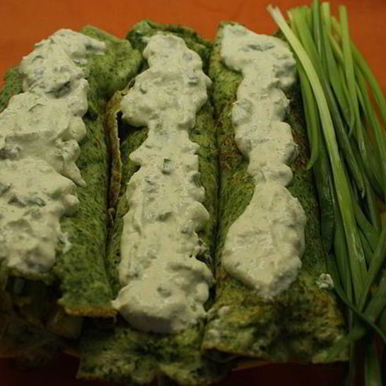 Рецепт зеленых блинов