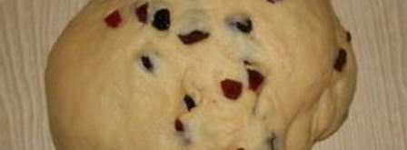 булочки с изюмом и вишней. Шаг 6