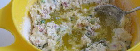 булочки с зеленым луком и ветчиной. Шаг 5