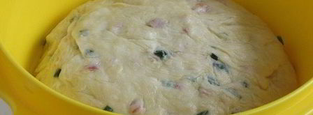 булочки с зеленым луком и ветчиной. Шаг 6