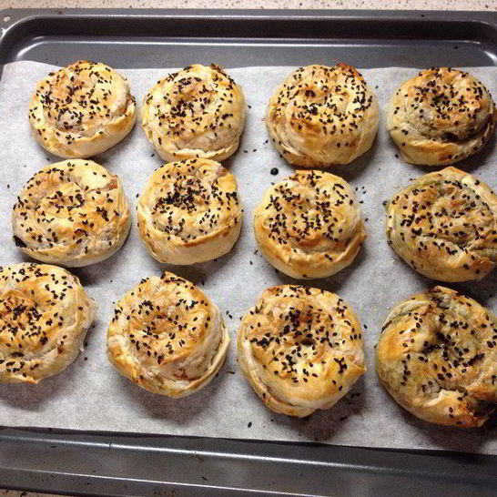 Рецепт булочек со шпинатом из теста фило