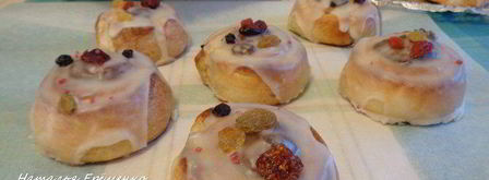 булочки-улитки с изюмом и корицей. Шаг 19