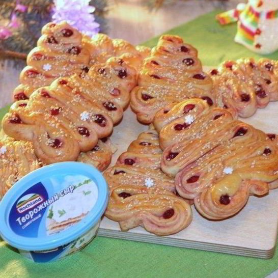 Рецепт рождественских булочек-елочек