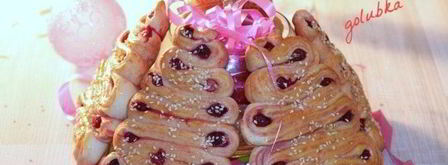 рождественские булочки-елочки. Шаг 17