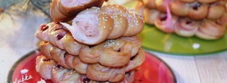 рождественские булочки-елочки. Шаг 18