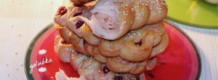 рождественские булочки-елочки. Шаг 20