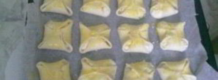 слоеные булочки с творогом. Шаг 4