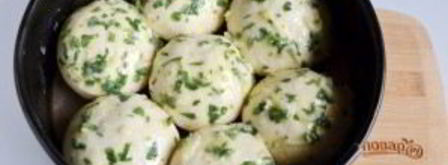 сырные булочки с мясной начинкой. Шаг 12