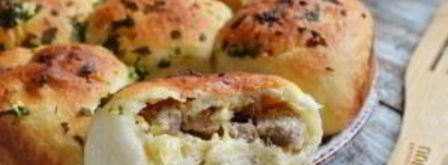 сырные булочки с мясной начинкой. Шаг 14