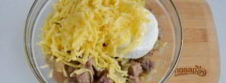 сырные булочки с мясной начинкой. Шаг 5