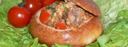 ужин в хлебной булочке. Шаг 10