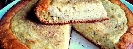 заливная ватрушка с бананами. Шаг 10