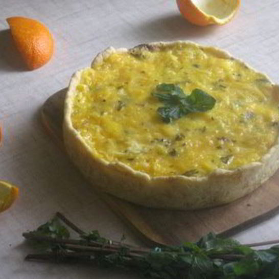 Рецепт апельсинова-мятного чизкейк