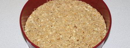 чизкейк на овсяной основе с вишней. Шаг 4