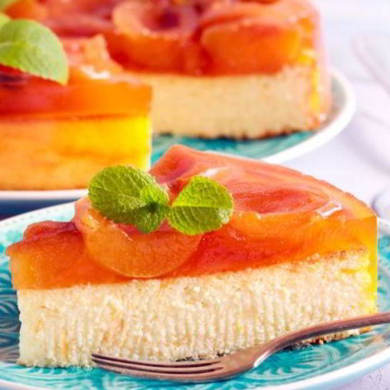 Рецепт чизкейка с консервированными персиками