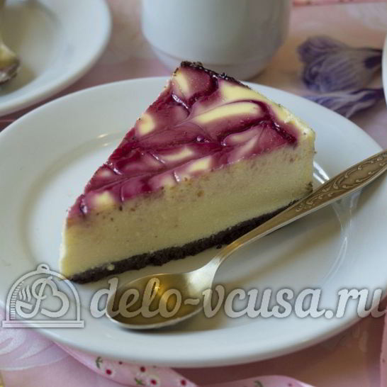Рецепт чизкейка с малиной