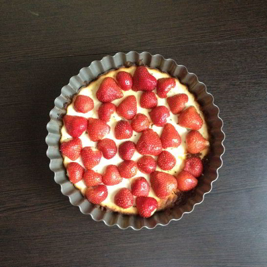 Рецепт чизкейка с рикоттой и свежей клубникой