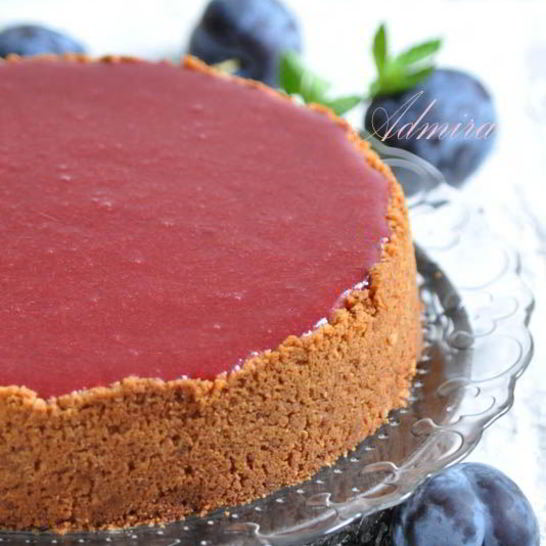 Рецепт чизкейка с сливовым покрытием