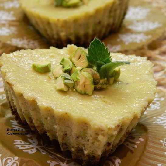 Рецепт фисташковых мини-чизкейков
