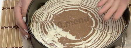 фитнес чизкейк с творогом, какао, бананами и овсянкой. Шаг 8