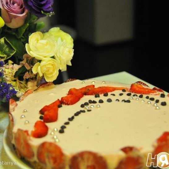 Рецепт клубничного чизкейка с маршмеллоу