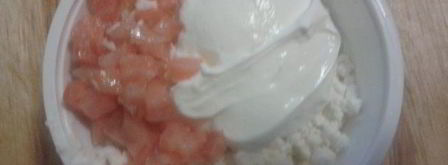 ложный чизкейк с авокадо и лососем. Шаг 3