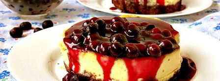 мини-чизкейки с черничным соусом. Шаг 9