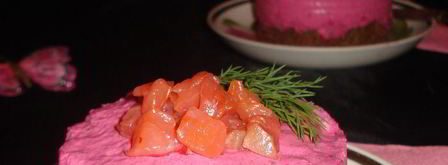 свекольный чизкейк с форелью. Шаг 7