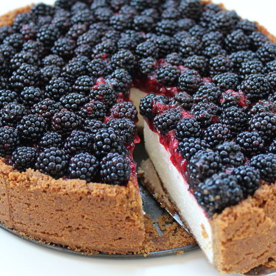 Рецепт творожный чизкейк с ежевикой