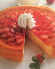 Творожный чизкейк с клубникой и лимоном