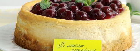 ванильный чизкейк с вишневым соусом. Шаг 7