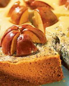 Яблочно-творожный чизкейк с маком